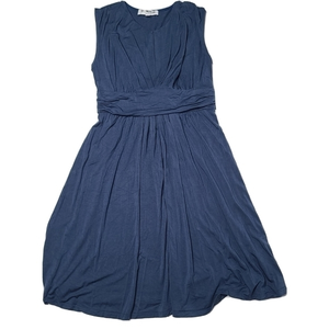 OF / MERCER XS Blue Gray‎ Midi Tie Waist Dress